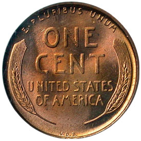 Lincoln Cent Wheat Ears Reverse